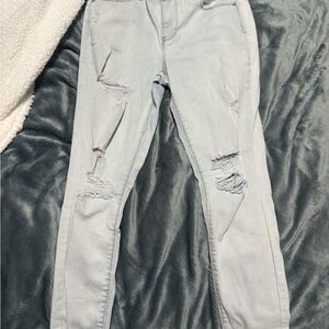 Light Blue Distressed Women's Jeans
